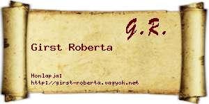 Girst Roberta névjegykártya